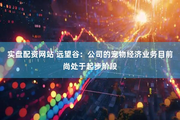 实盘配资网站 远望谷：公司的宠物经济业务目前尚处于起步阶段